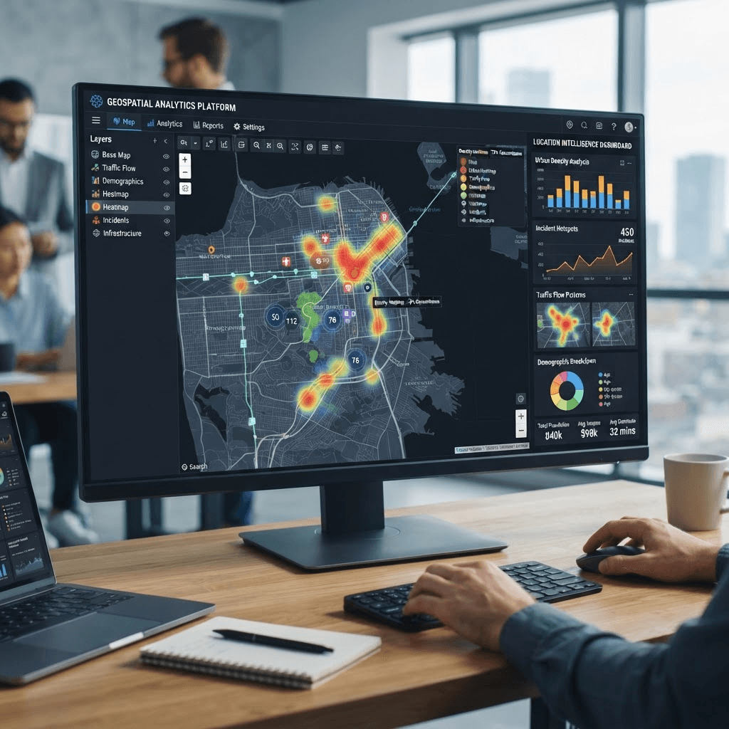 Geo-spatial Analytics digital product case study by SasAfrik Geo-spatial Analytics case study hero image – SasAfrik